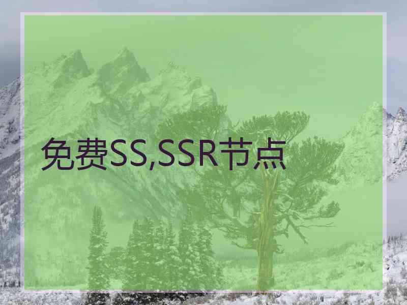 免费SS,SSR节点