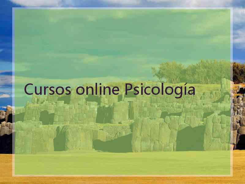 Cursos online Psicología