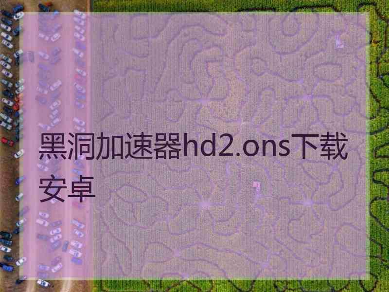 黑洞加速器hd2.ons下载安卓