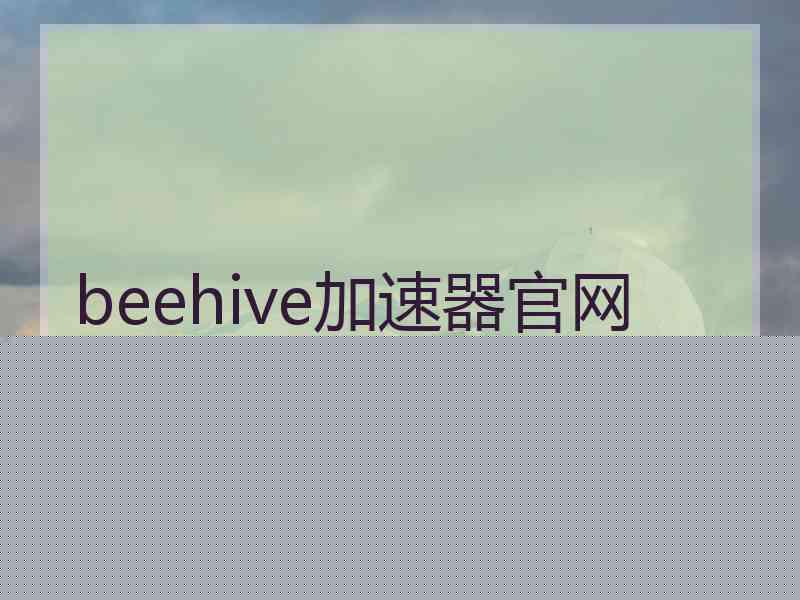 beehive加速器官网