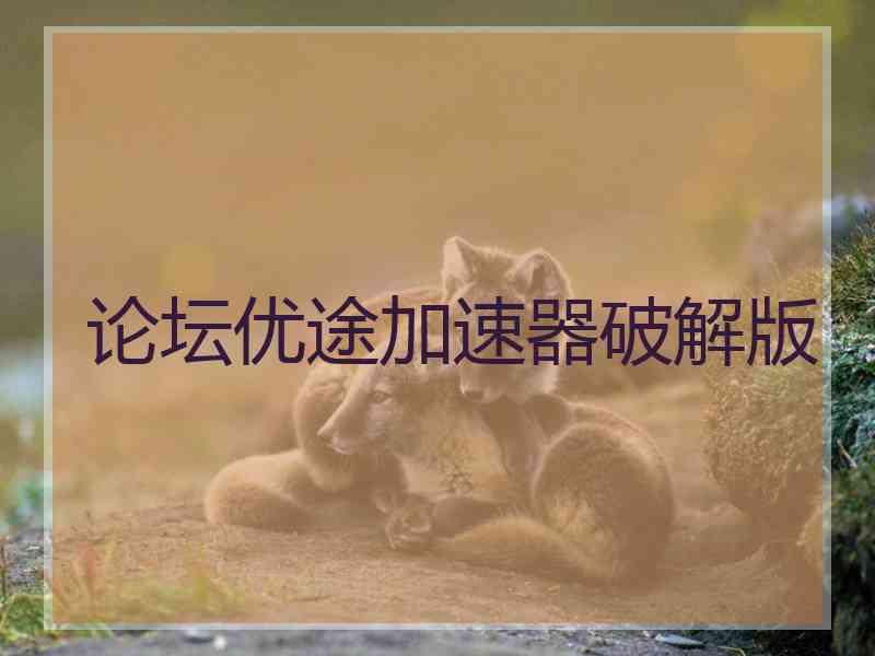 论坛优途加速器破解版