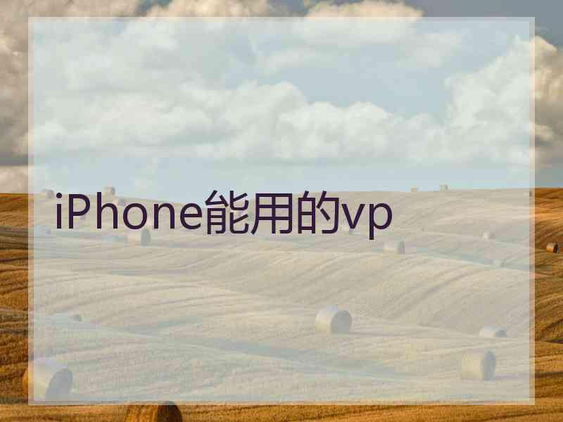 iPhone能用的vp