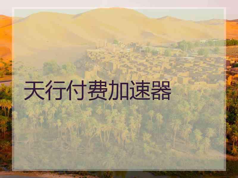 天行付费加速器