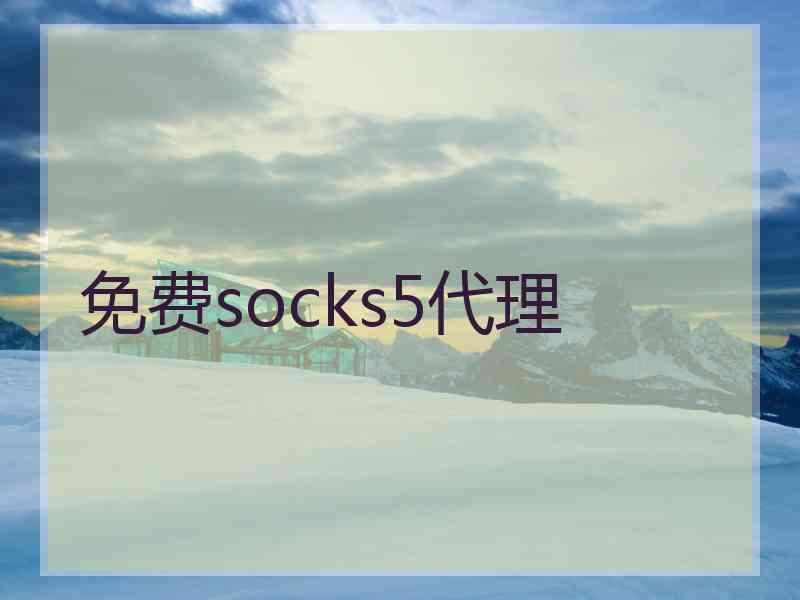 免费socks5代理