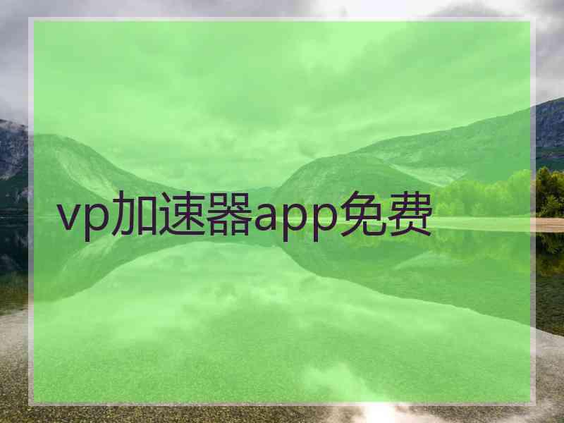 vp加速器app免费