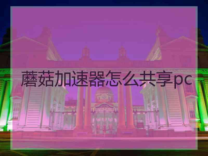蘑菇加速器怎么共享pc