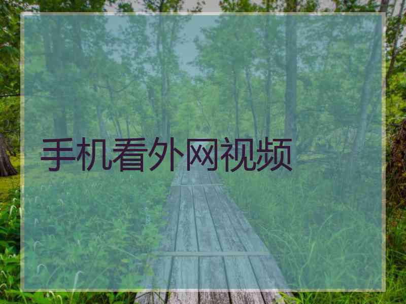 手机看外网视频