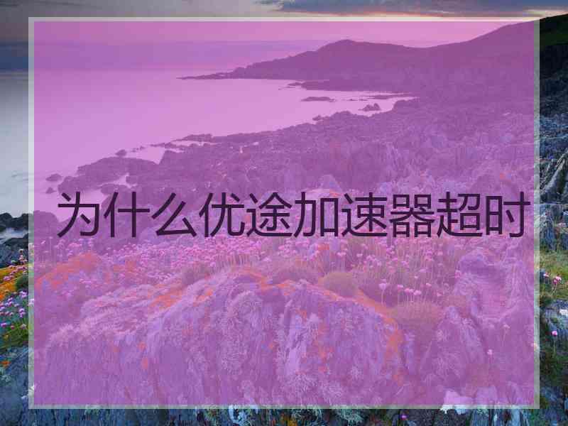 为什么优途加速器超时
