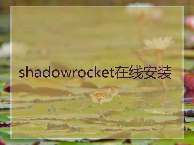 shadowrocket在线安装