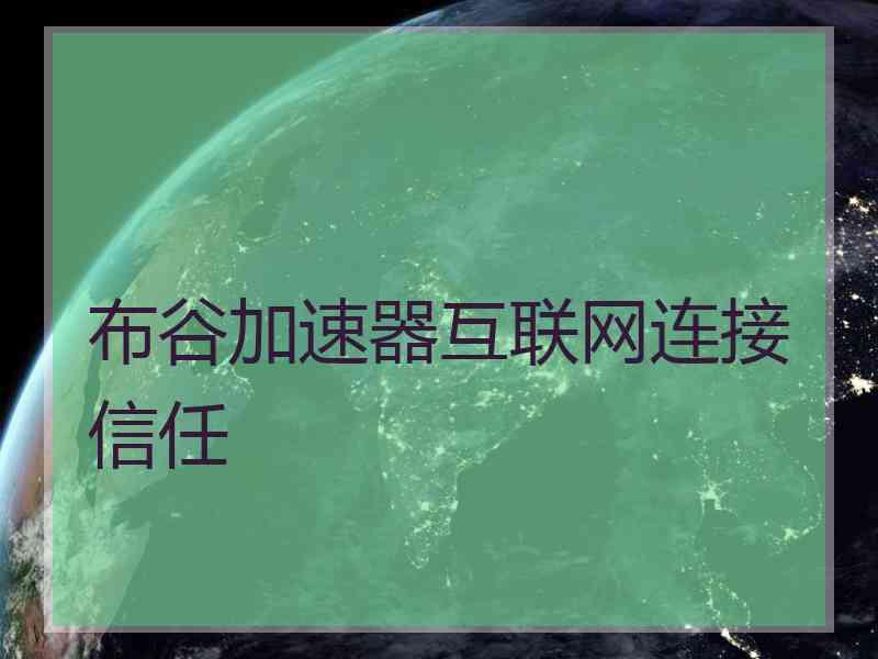 布谷加速器互联网连接信任