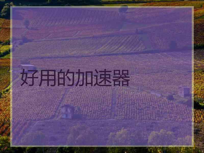 好用的加速器