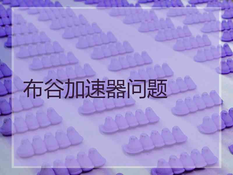布谷加速器问题