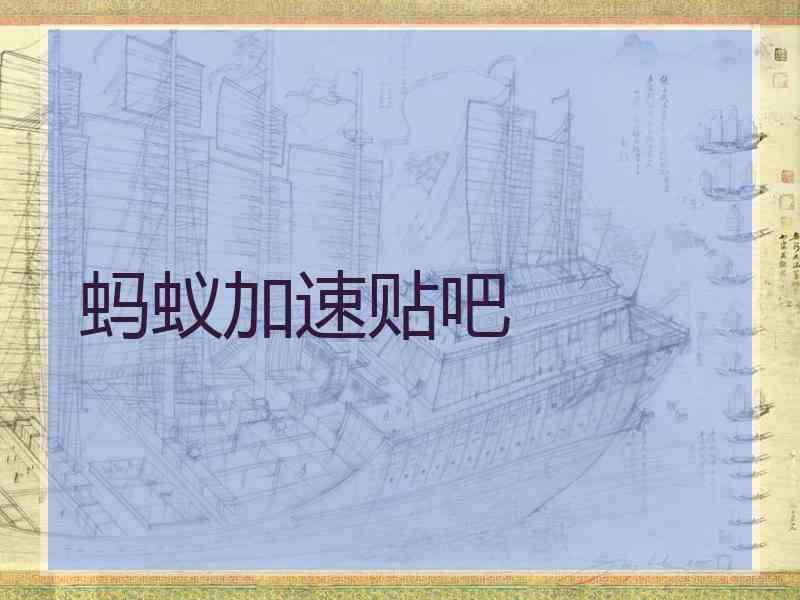 蚂蚁加速贴吧